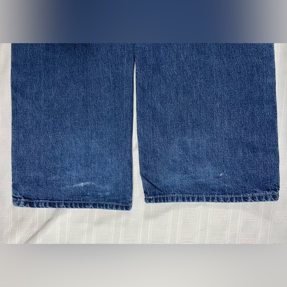 Vintage Breaker Jeans Y2K Wide Leg Denim Pants Stripe Side Size 9/10 - Picture 11 of 17